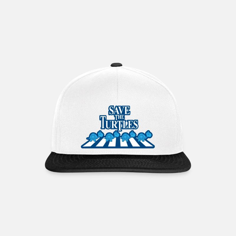 Save the turtles Bluecontest - Snapback Cap - white/black