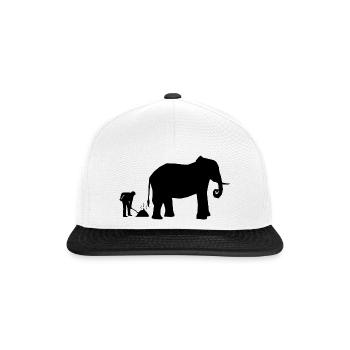Retro Graphic Animal Keeper Zoo Keeper Animal Love - Snapback Cap - Weiß/Schwarz - Vorne