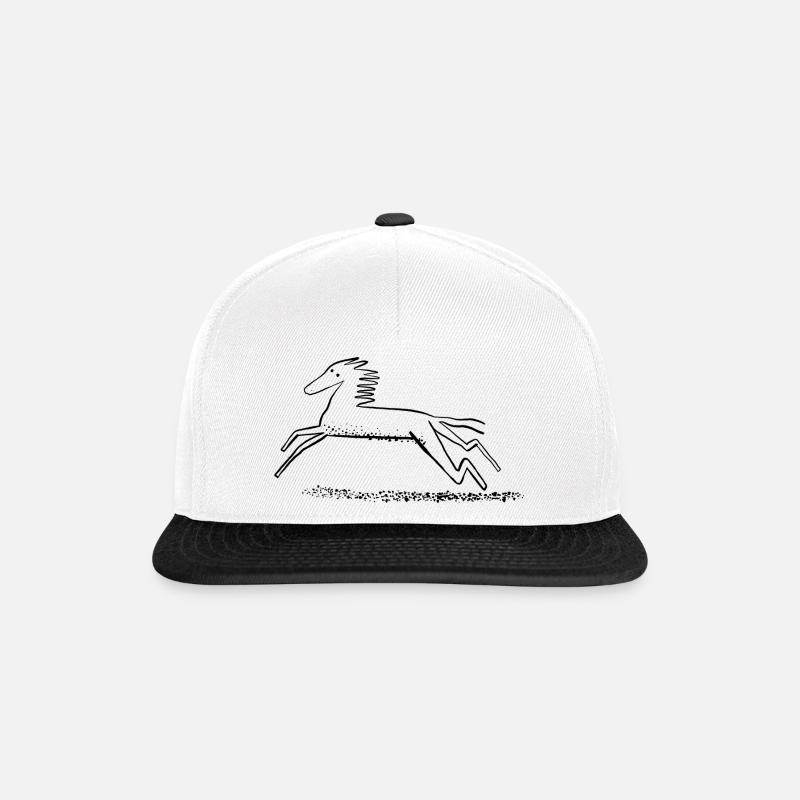 Galopp - Snapback Cap - Weiß/Schwarz