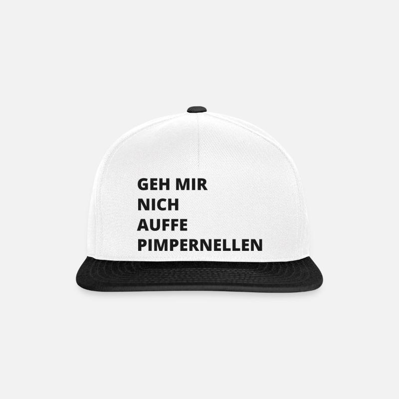 Geh mir nich auffe Pimpernellen - Snapback Cap - Weiß/Schwarz