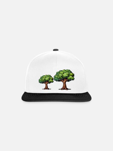 Bäume Baum Natur - Snapback Cap - Weiß/Schwarz