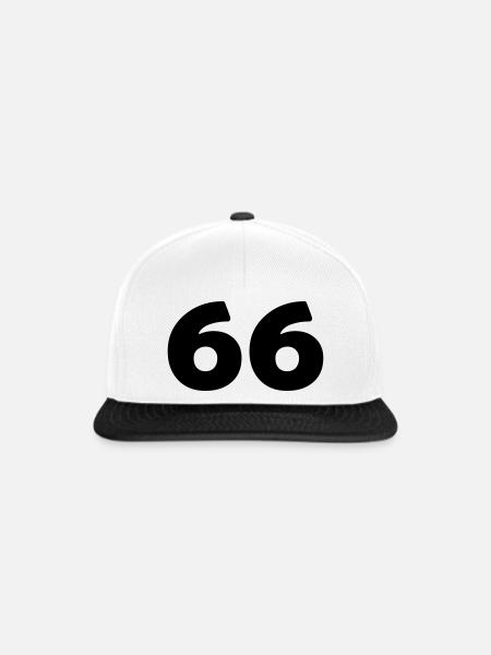 66 - Snapback Cap - Weiß/Schwarz
