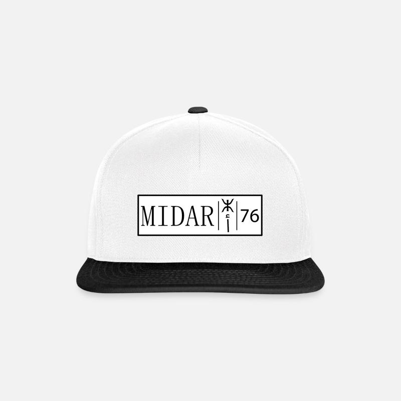 Plaque d'immatriculation Midar 76 Original Rif - Casquette snapback - blanc/noir