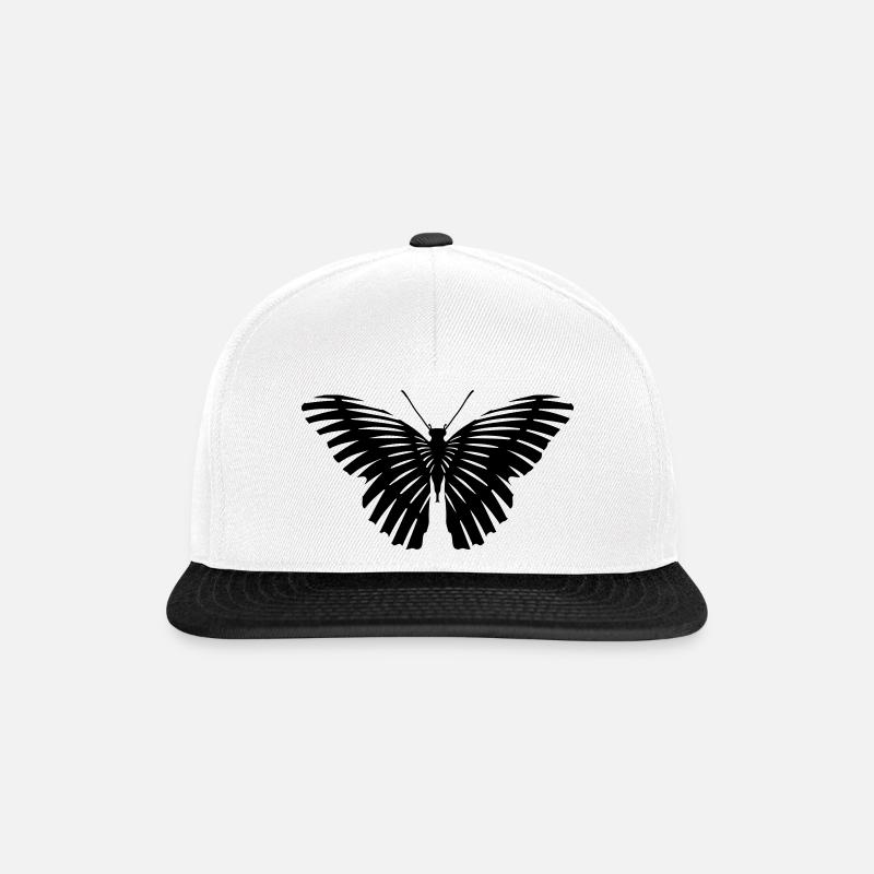 schmetterling farbige linien - Snapback Cap - Weiß/Schwarz