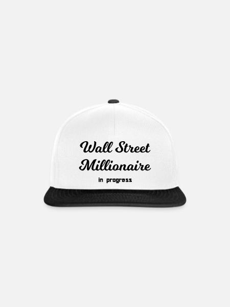 Börse Millionär - Snapback Cap - Weiß/Schwarz