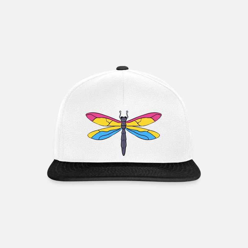 Pan Pride Libelle - Snapback Cap - Weiß/Schwarz
