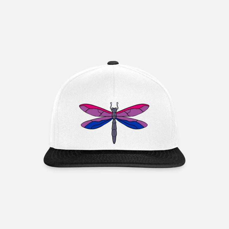 Bisexual Pride Dragonfly - Snapback Cap - white/black