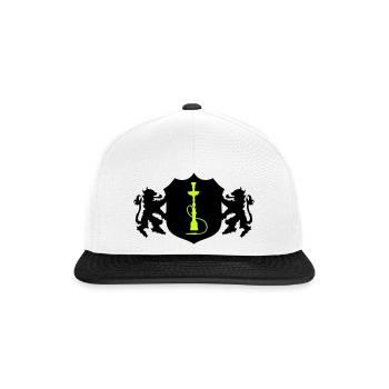 shisha symbol wappen - Snapback Cap - Weiß/Schwarz - Vorne