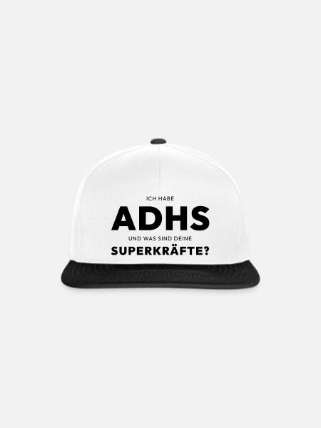 ADHS - Snapback Cap - Weiß/Schwarz