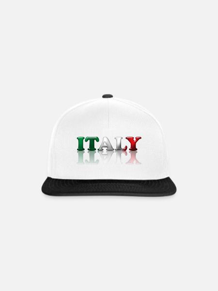 Italy - Snapback Cap - Weiß/Schwarz