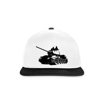 Tank T-34 - Casquette snapback - blanc/noir - Devant