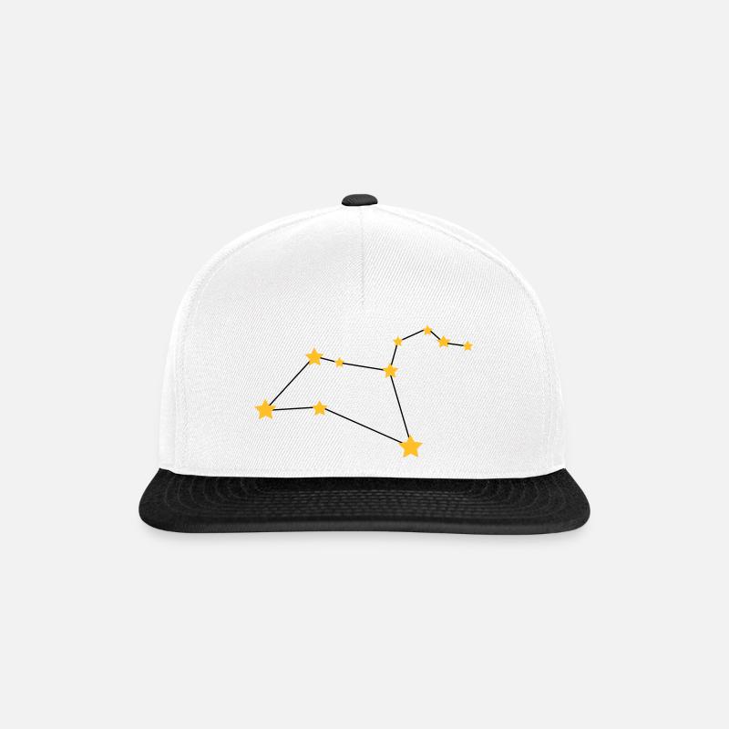 Leo Zodiac Constellation - Snapback Cap - Weiß/Schwarz