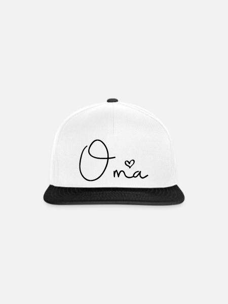 Oma - Snapback Cap - Weiß/Schwarz