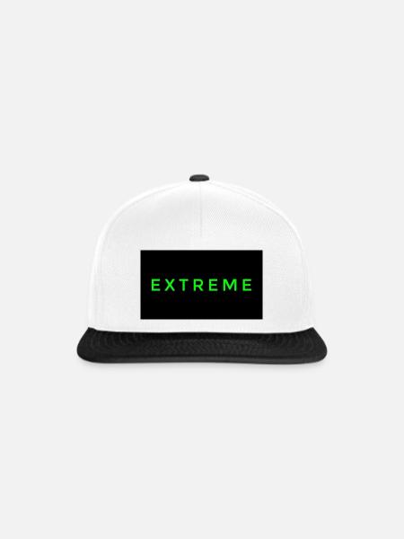 Auffälliges Extreme-Logo - Snapback Cap - Weiß/Schwarz