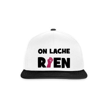 On lâche rien ! - Casquette snapback - blanc/noir - Devant