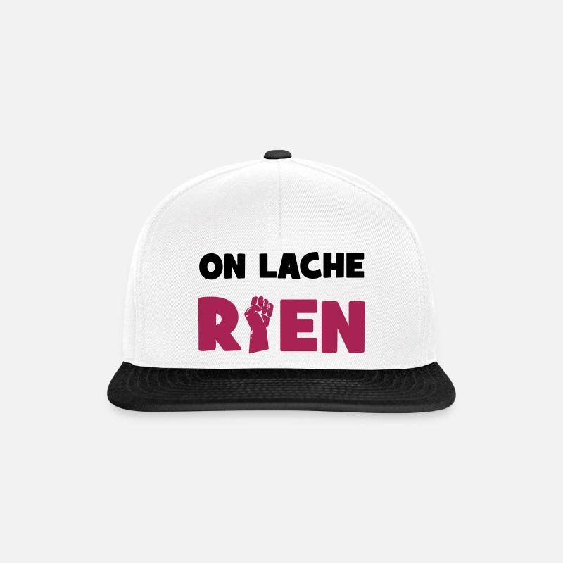 On lâche rien ! - Snapback Cap - Weiß/Schwarz