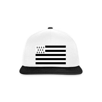 Breton Flag - Snapback Cap - white/black - Front