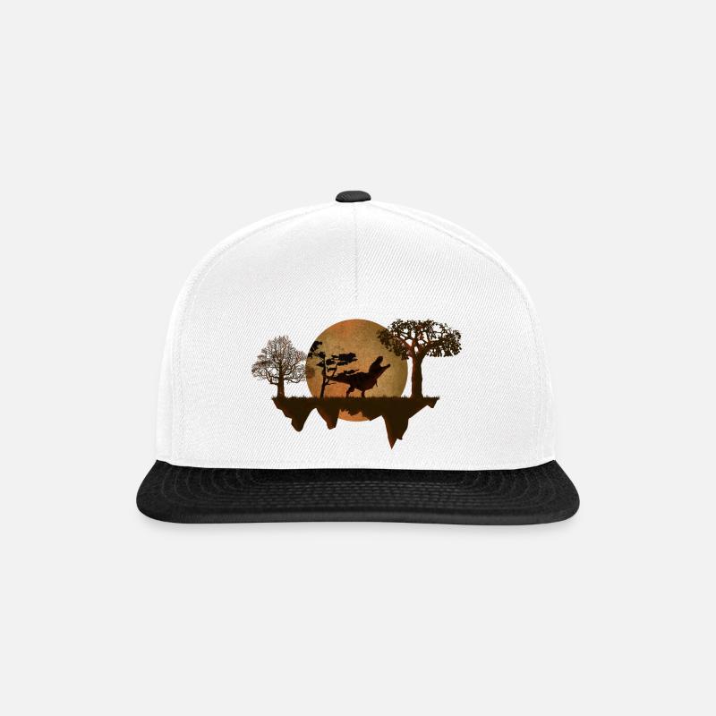 Lustiges T-Rex-Vollmond-Geschenk. - Snapback Cap - Weiß/Schwarz
