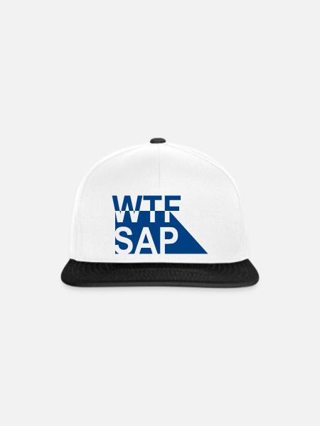 WTF SAP - Snapback Cap - Weiß/Schwarz