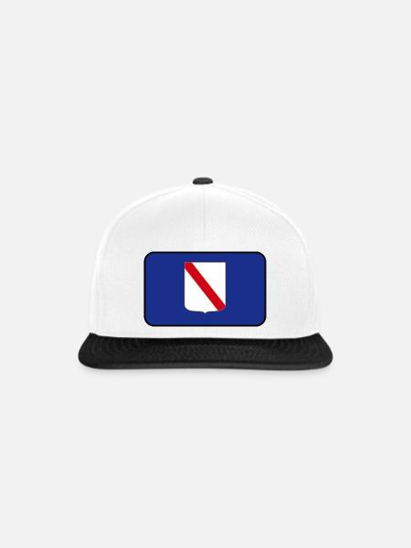 Flaggenlogo von Kampanien - Snapback Cap - Weiß/Schwarz