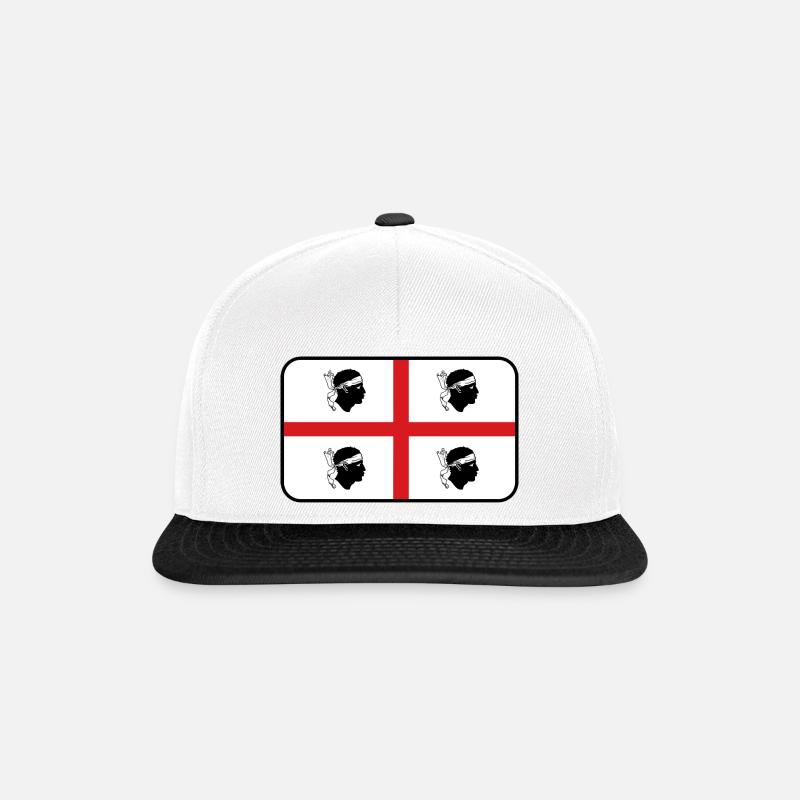 Logo du drapeau de la Sardaigne - Casquette snapback - blanc/noir