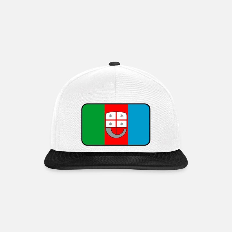 Logo du drapeau de la Ligurie - Casquette snapback - blanc/noir