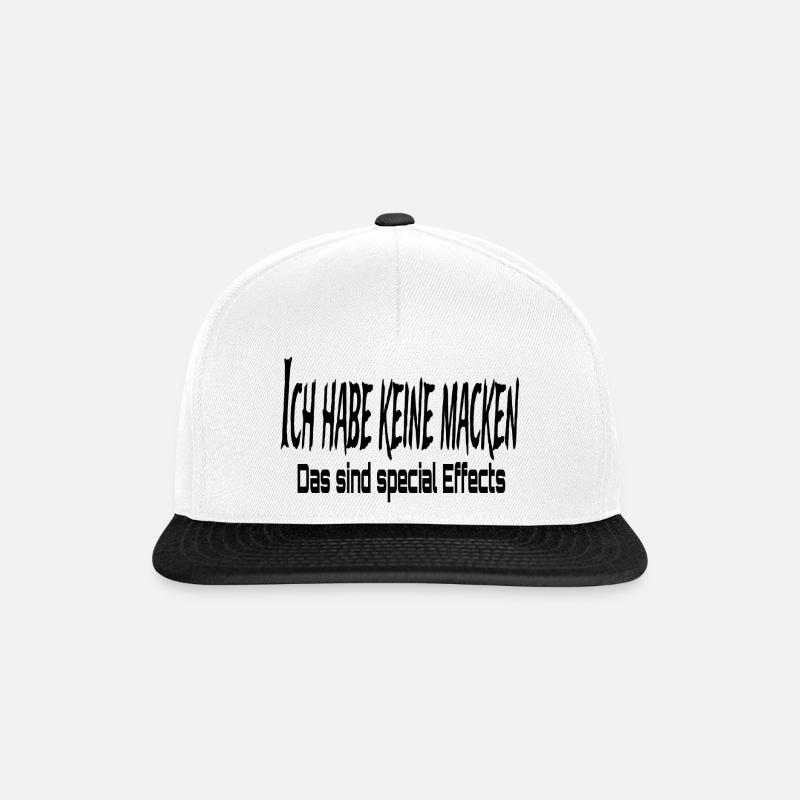 Spruch - Snapback Cap - Weiß/Schwarz