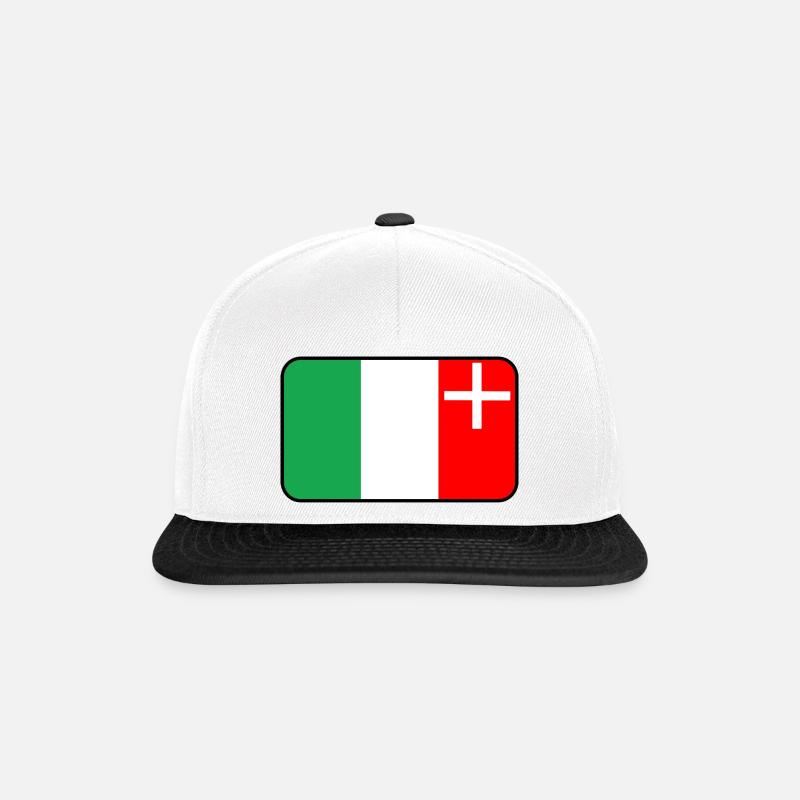 Vignette drapeau ou logo de Neuchâtel - Casquette snapback - blanc/noir