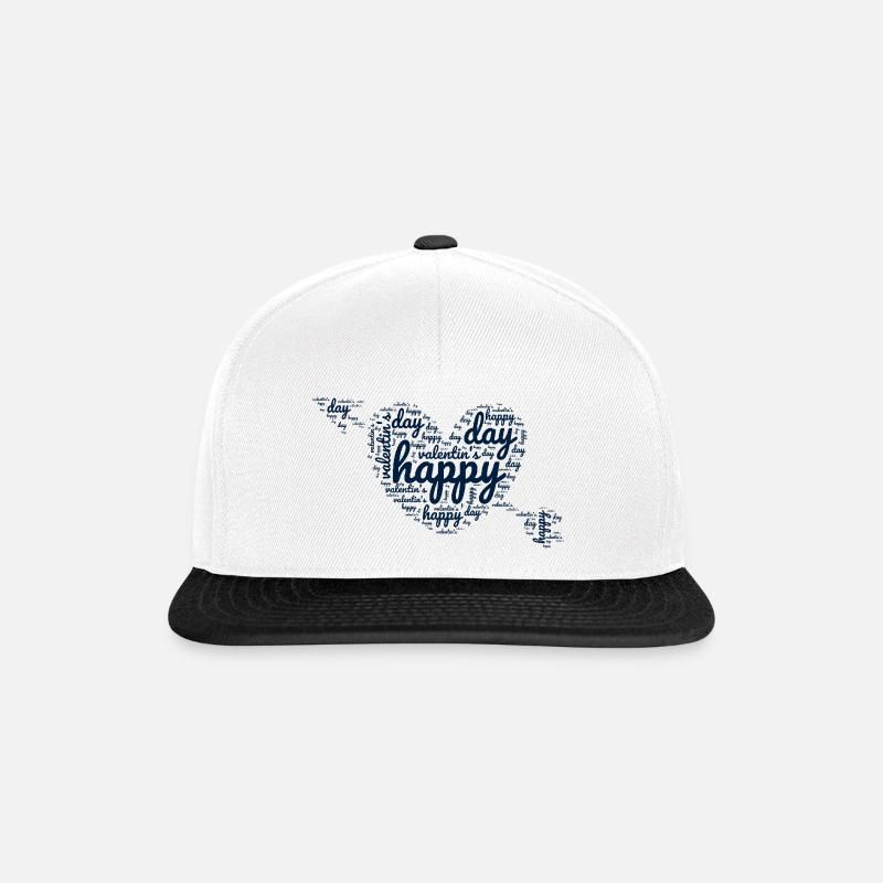Happy Valentine's Day - Snapback Cap - white/black