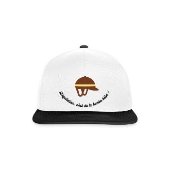 L'équitation c'est de la bombe bébé - Casquette snapback - blanc/noir - Devant