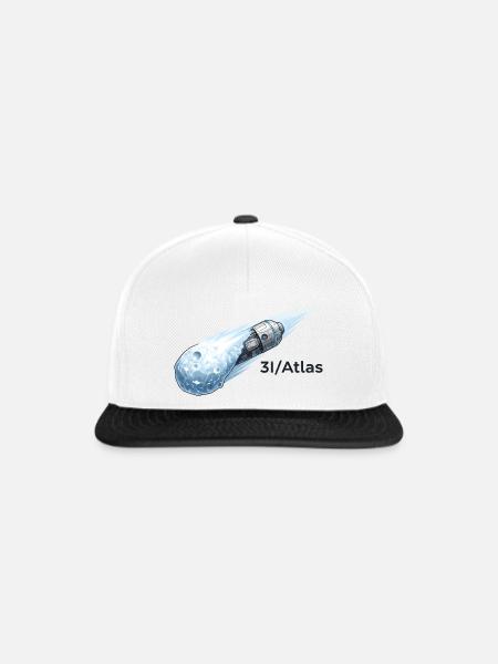 Kometenflug durch den Weltraum - Snapback Cap - Weiß/Schwarz