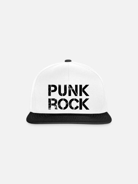 Punkrock-Logo - Snapback Cap - Weiß/Schwarz