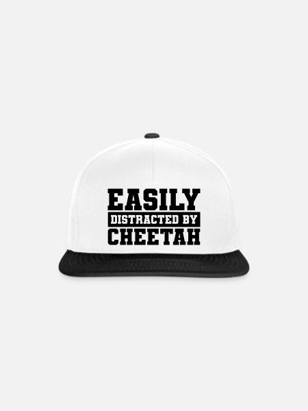 Gepard Spruch Humor - Snapback Cap - Weiß/Schwarz