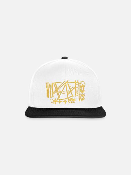 Wikinger Muster Abstrakt - Snapback Cap - Weiß/Schwarz