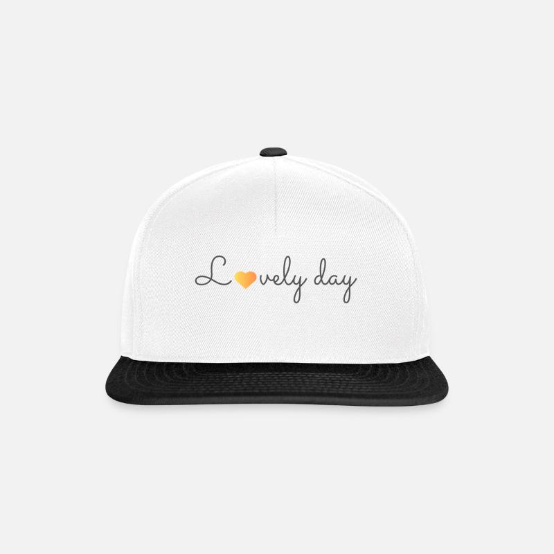 L<3vely day - Snapback Cap - Weiß/Schwarz