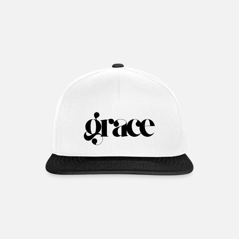 Gnade - Snapback Cap - Weiß/Schwarz