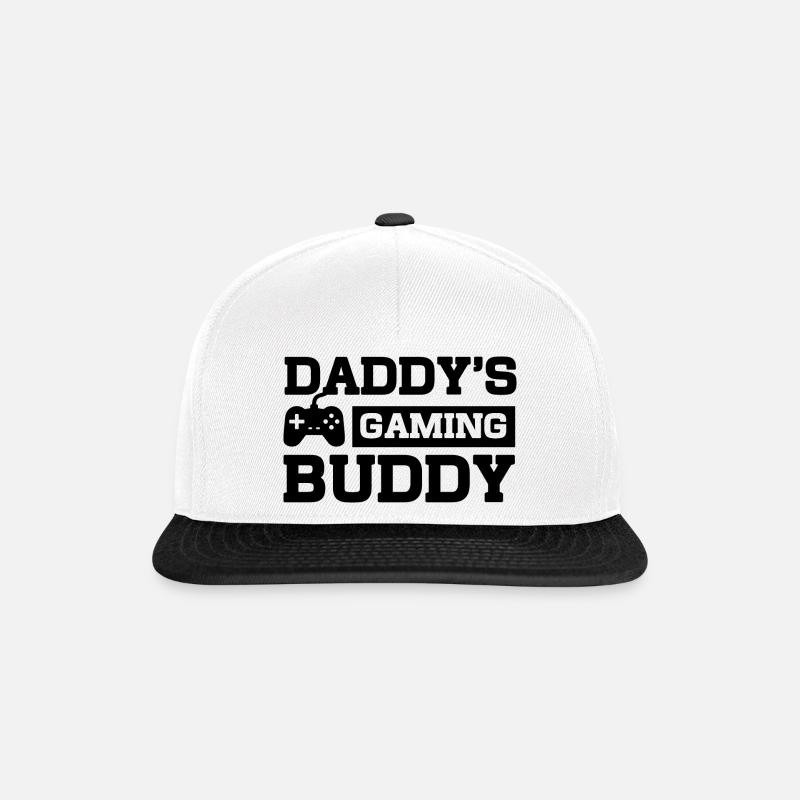 Daddy's Gaming Buddy - Snapback Cap - Weiß/Schwarz
