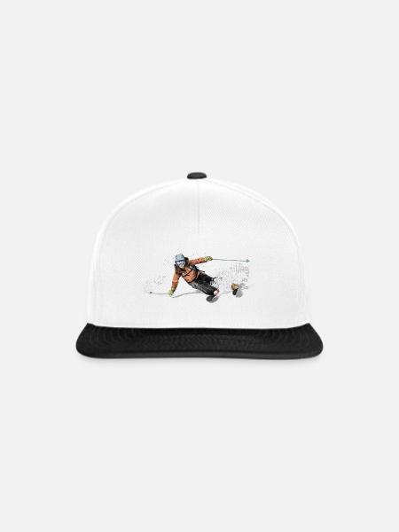 ski - Snapback Cap - Weiß/Schwarz