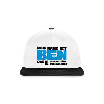 ben - Snapback Cap - white/black - Front