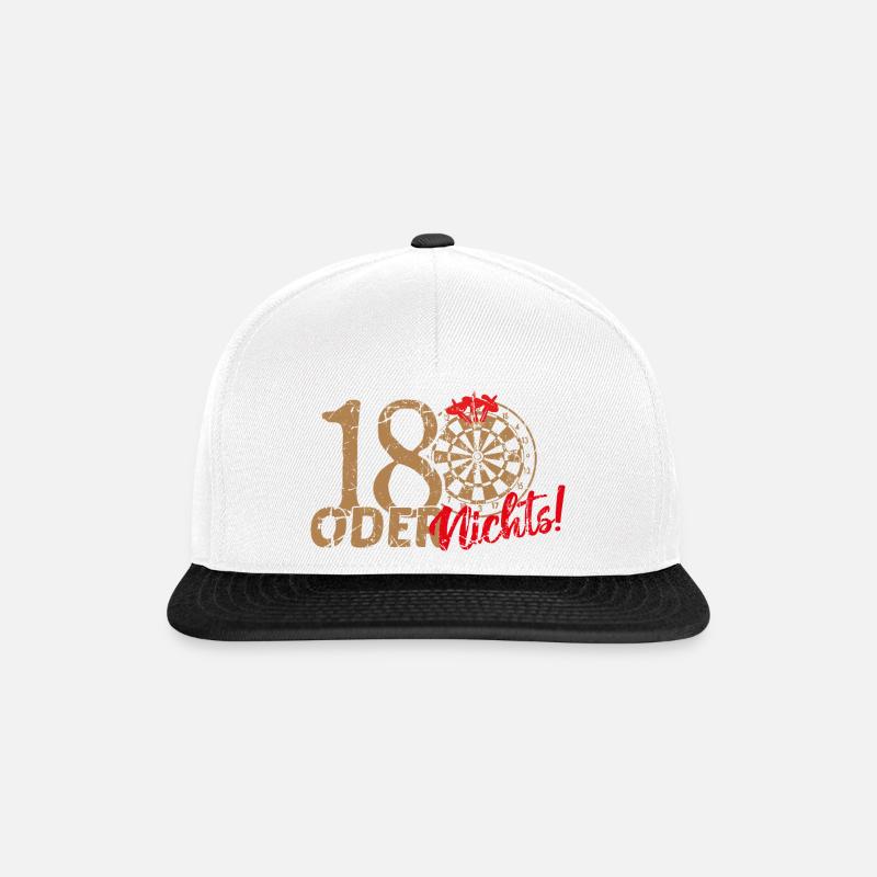 Dart 180 - Snapback Cap - Weiß/Schwarz