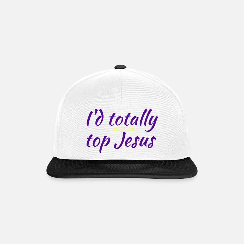 Topping Jesus - Snapback Cap - white/black