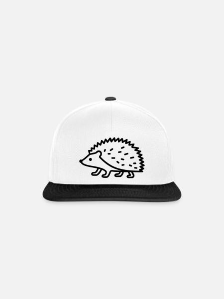 Igel - Snapback Cap - Weiß/Schwarz