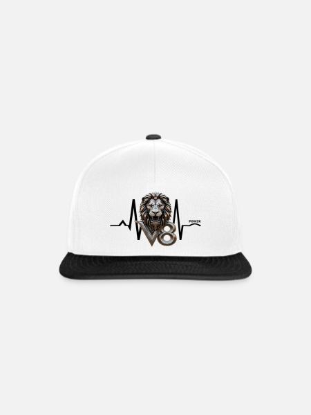 V8 - Snapback Cap - Weiß/Schwarz