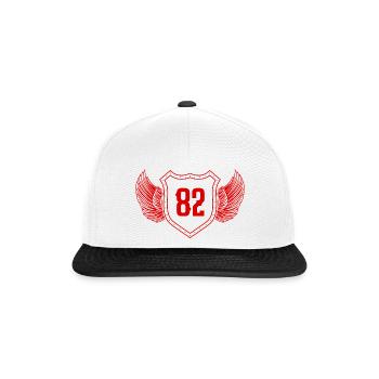 82 Nombre d’armoiries - Casquette snapback - blanc/noir - Devant