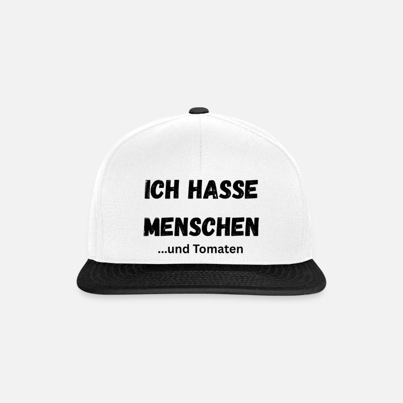 Tomaten - Snapback Cap - Weiß/Schwarz