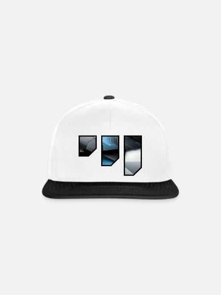 Futuristisches Techno Abstraktes Muster - Snapback Cap - Weiß/Schwarz