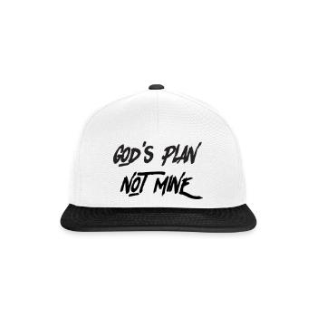 God’s Plan, Not Mine – Christian Faith & Trust T-S - Snapback Cap - white/black - Front
