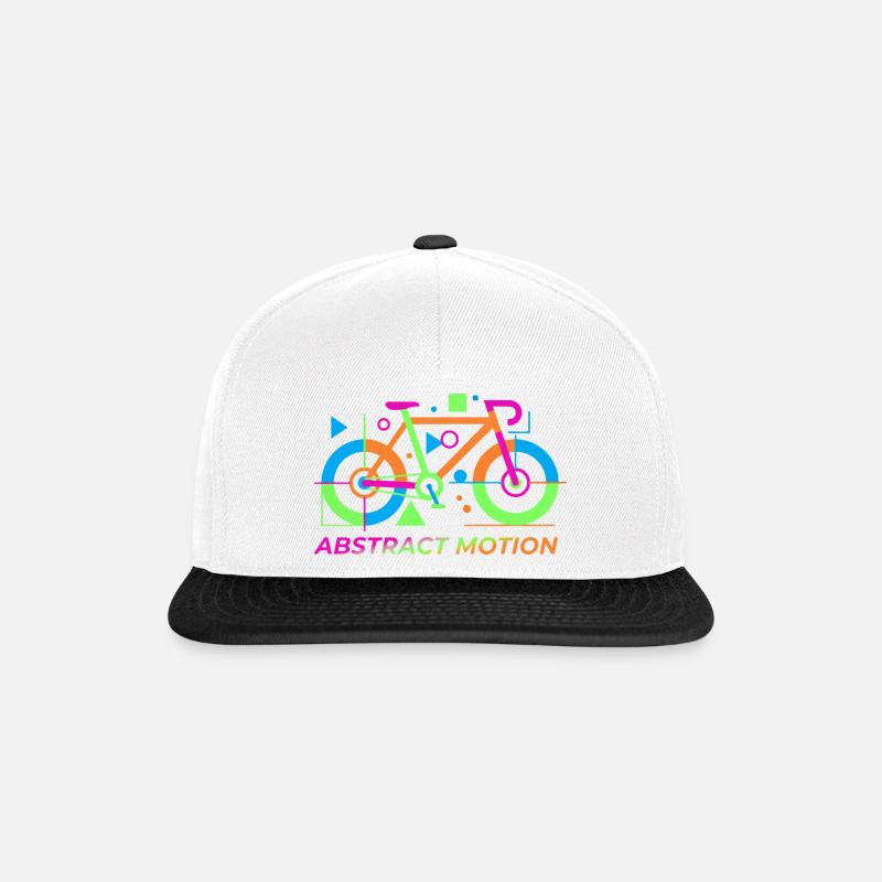 Neon Abstract Bicycle Motion - Snapback Cap - white/black