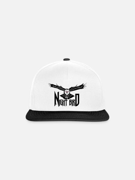 Schwarze Nachteule - Snapback Cap - Weiß/Schwarz