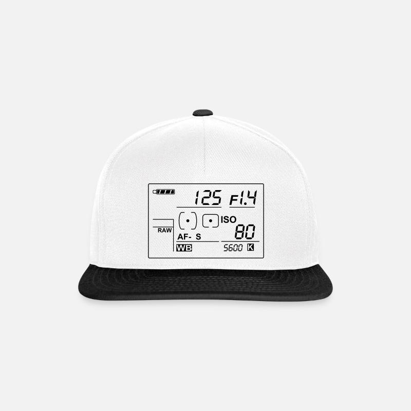 display2015 Einfarbig - Snapback Cap - Weiß/Schwarz